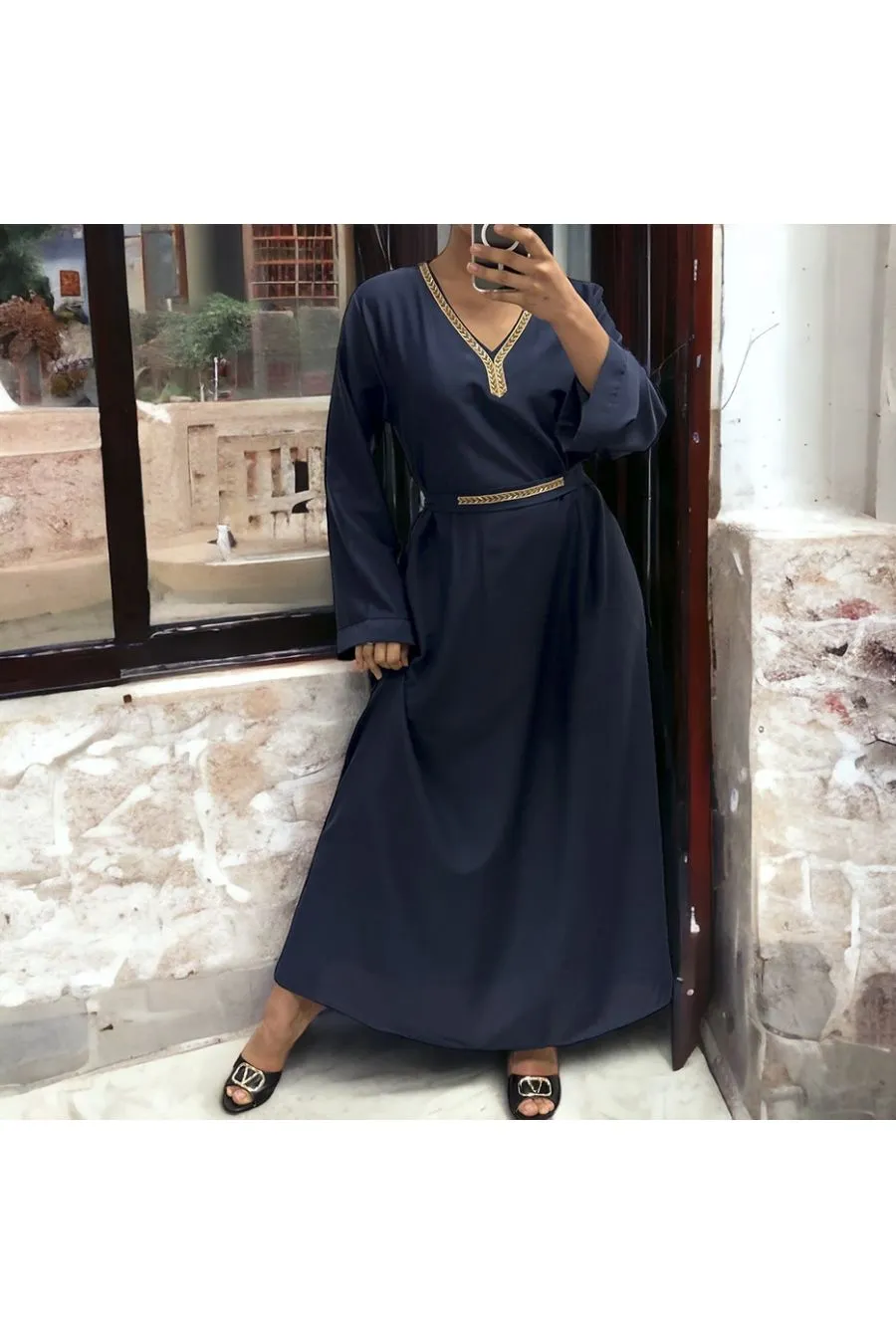 Abaya Rania marine