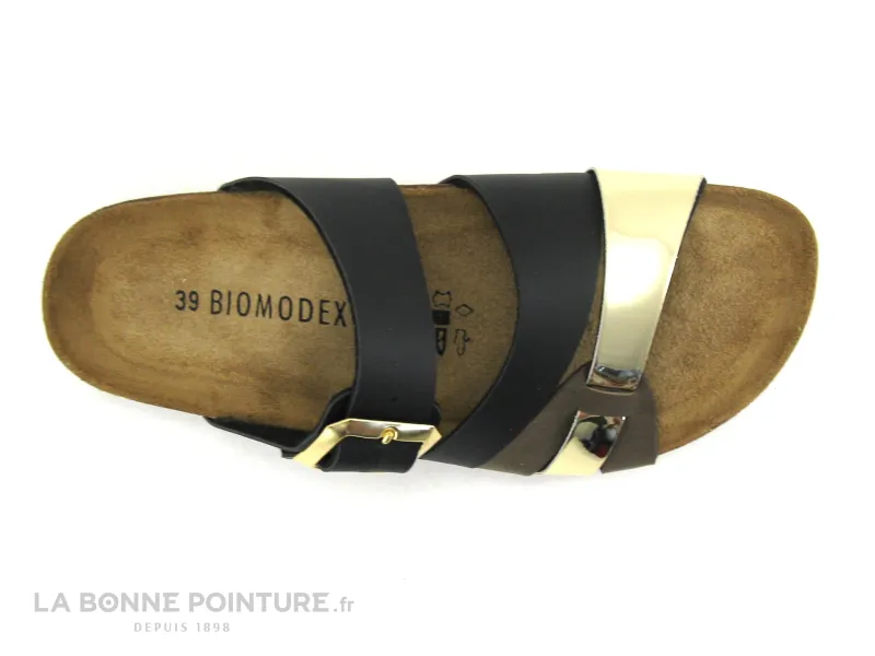 Achat chaussures Biomodex Femme Mule, vente Biomodex 887CQ Startek - Noir Marron Or - Mule Femme reglable
