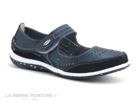 Achat chaussures Enza Nucci Femme Chaussure aérée, vente Enza Nucci XX3506 Marine - Ballerine velcro Femme
