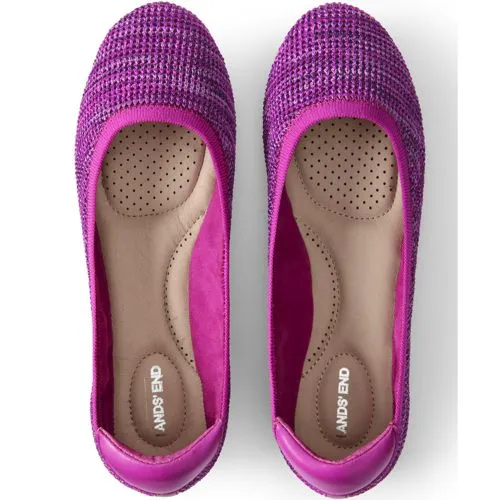 Ballerines Confort Élastiquées Textiles, Femme Pied Standard