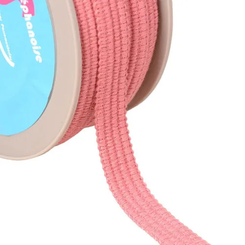 Bobine 20m galon quatre cordons 15mm vieux rose
