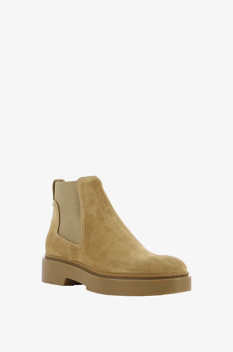 Bottines plates en daim