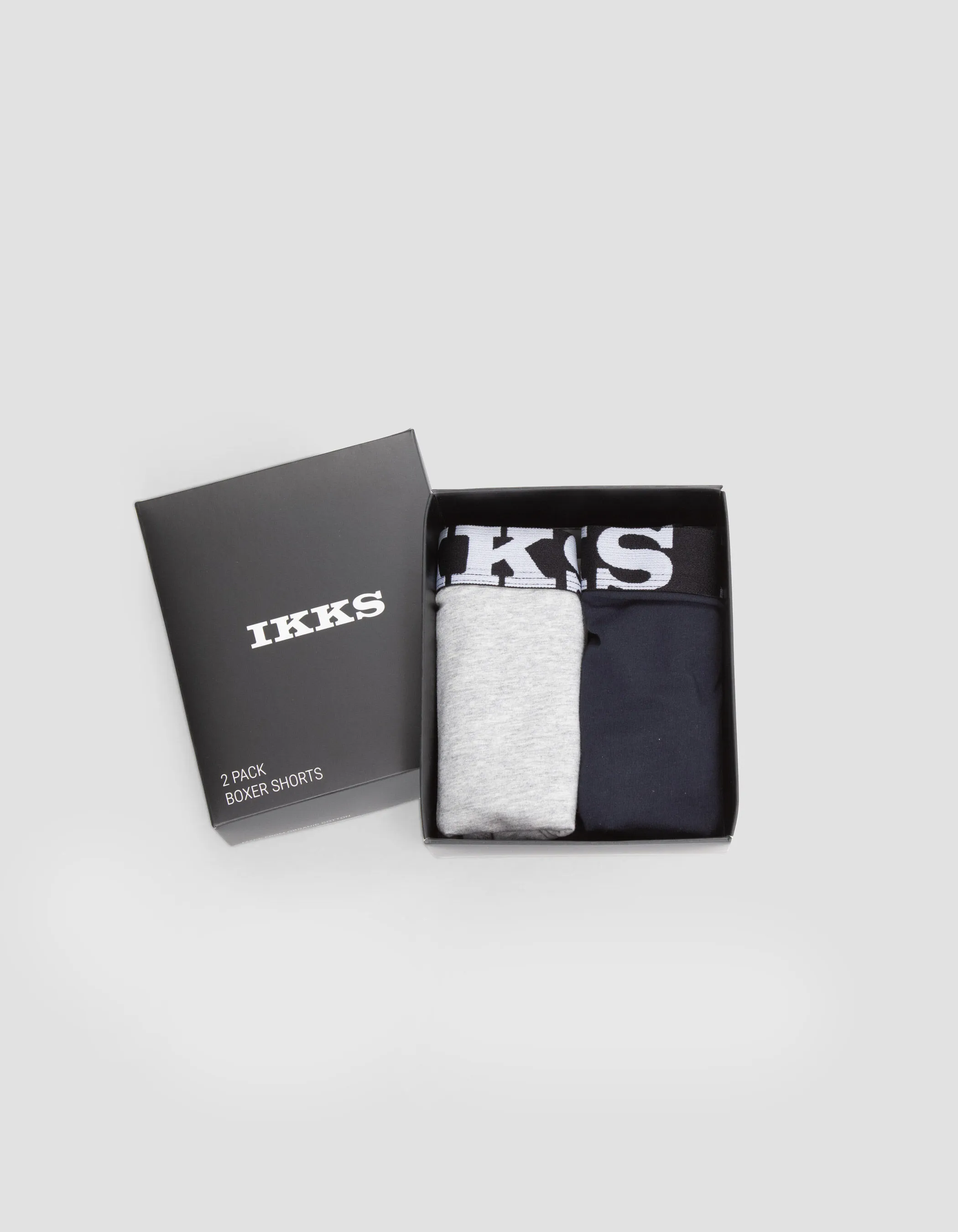 Boxers marine et gris garçon