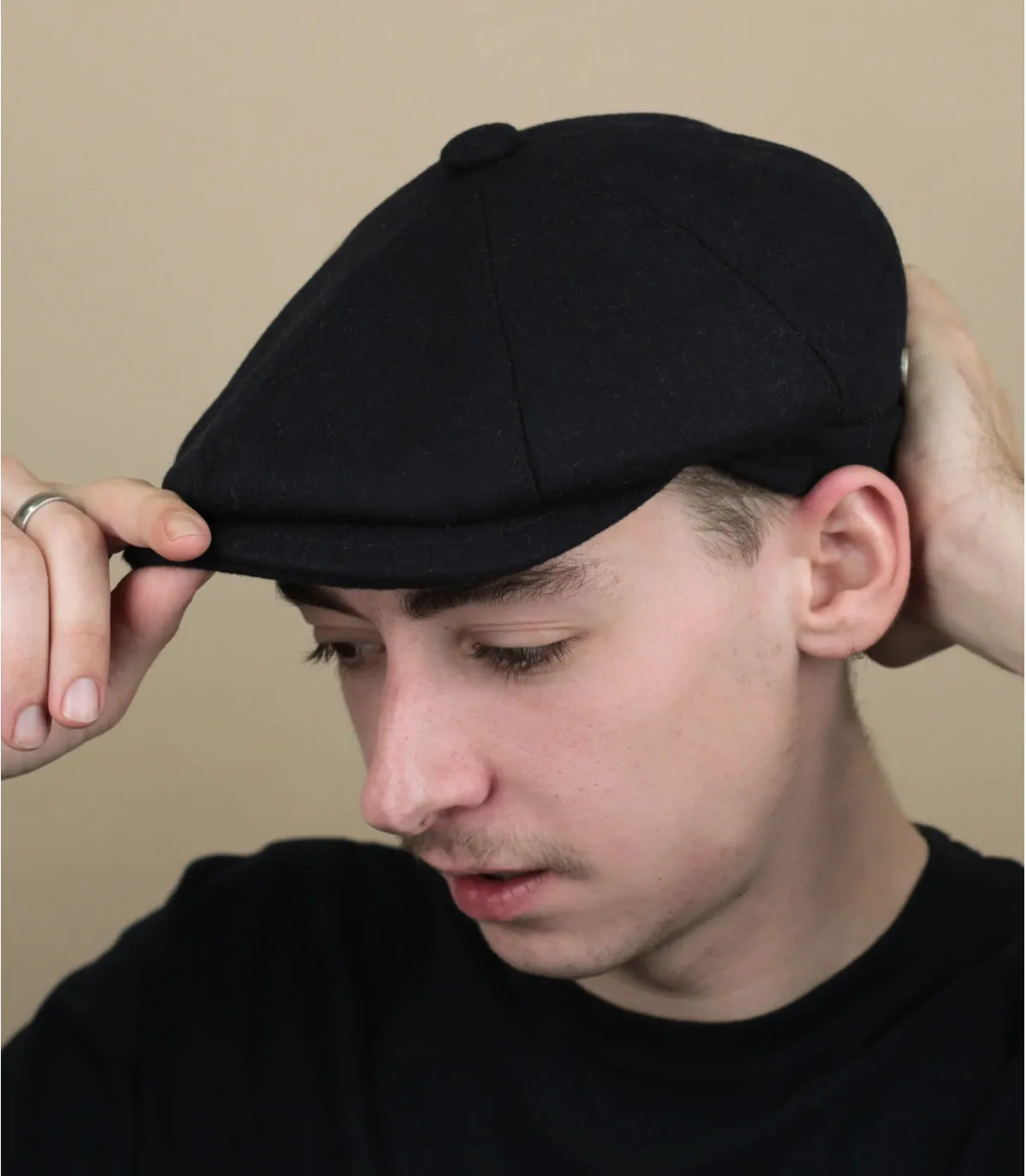 béret gavroche bleu marine - Horace marine M by Flechet : Headict