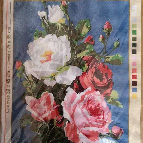 Canevas bouquet de rose