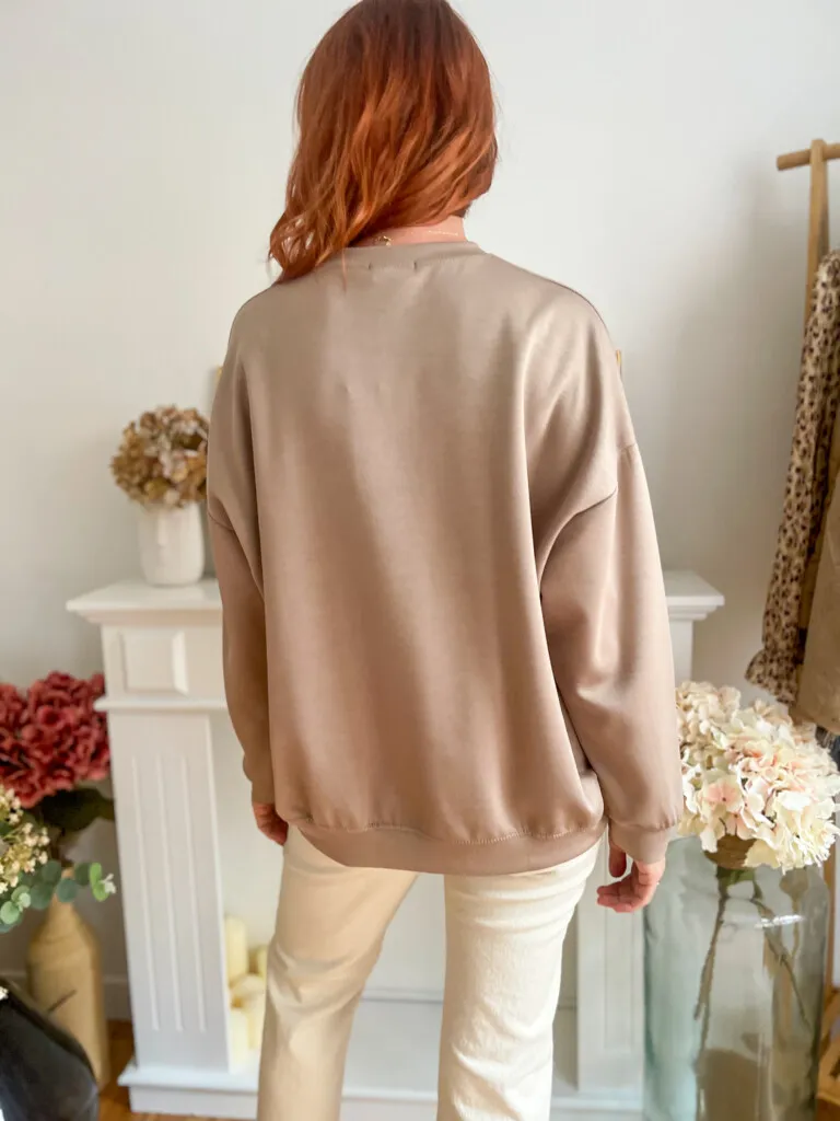 Cerise sweat taupe