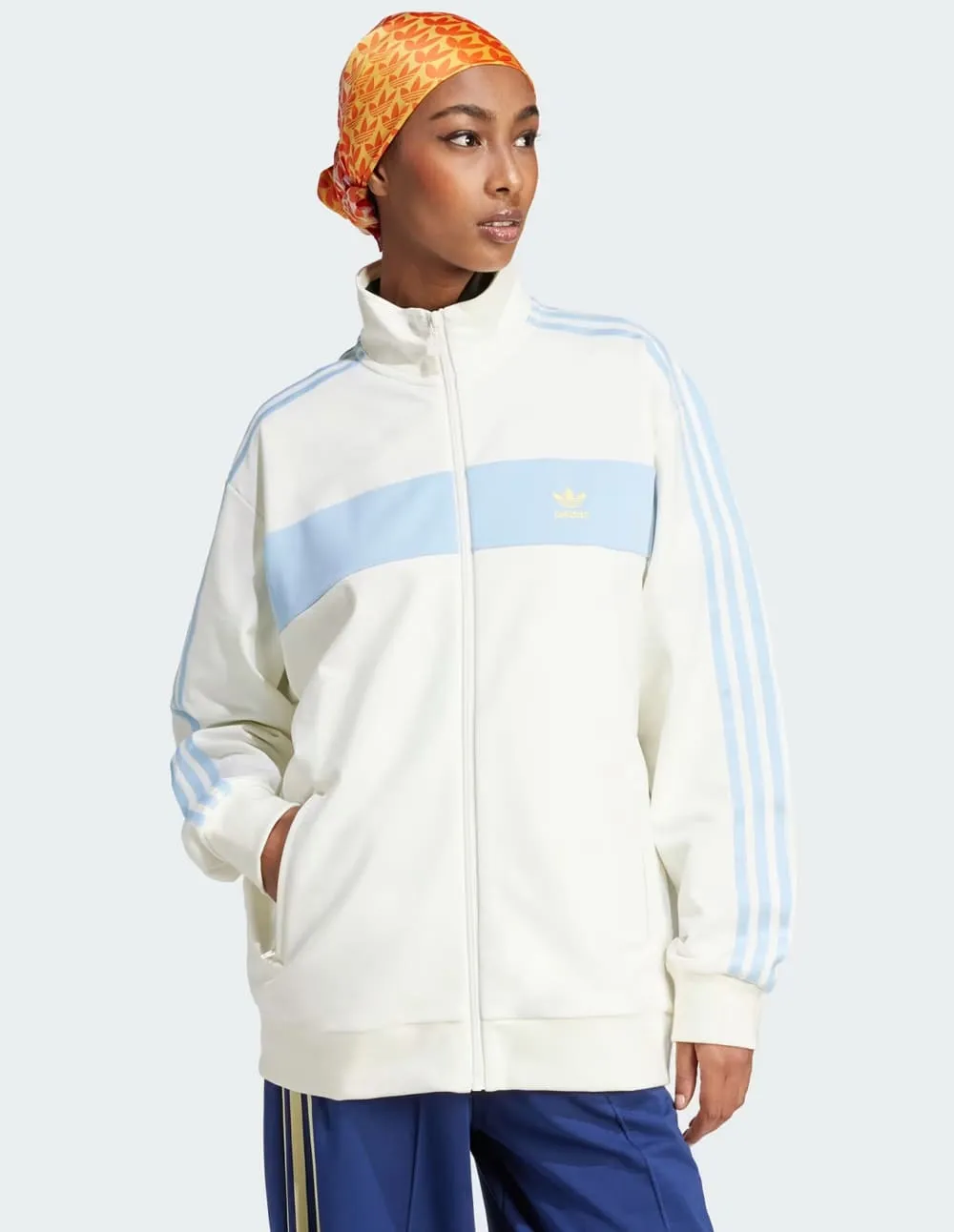 Chaqueta adidas Colorblock Blanca Mujer