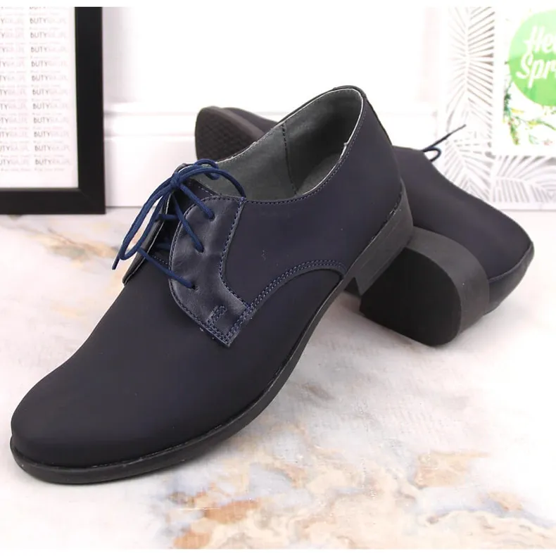 Chaussures de communion jeunes bleu marine Kornecki 6120