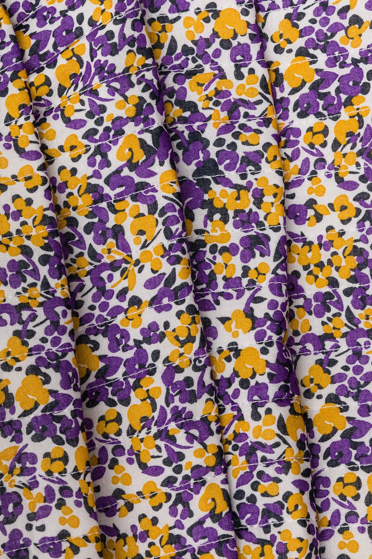 Coupon 2 m en coton matelassé - Imprimé multicolore