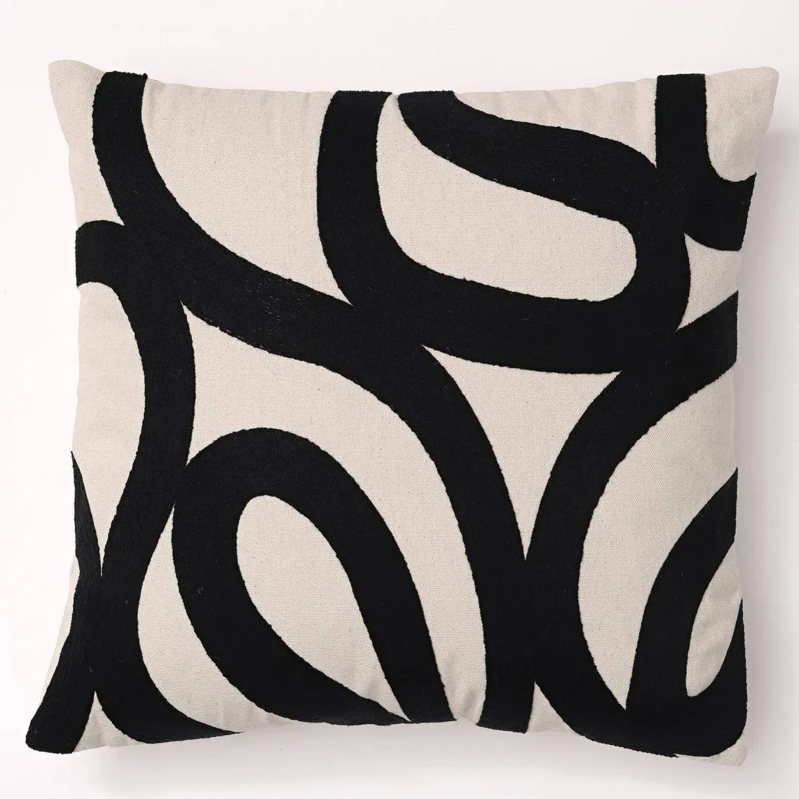 Coussin noir en coton SPIRO  | 3 Suisses