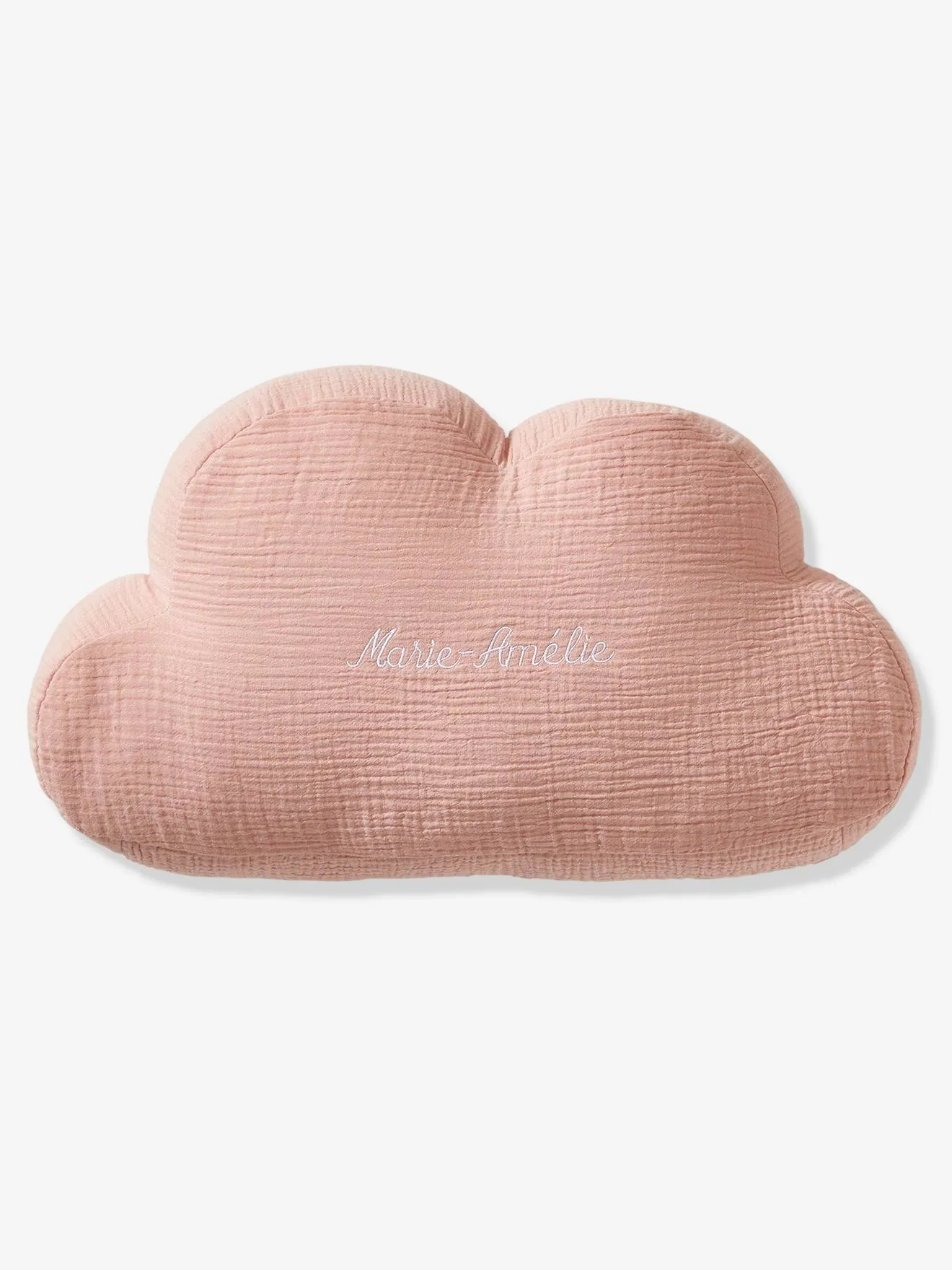 Coussin personnalisable gaze de coton Nuage moutarde - Vertbaudet