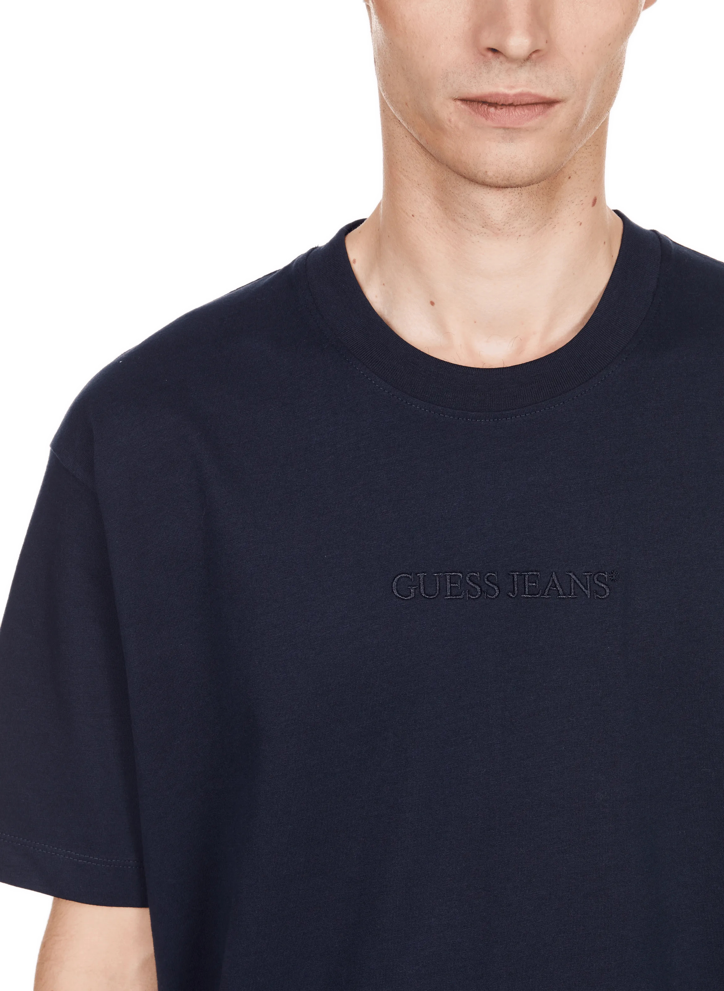 GUESS  T-shirt en coton - Bleu