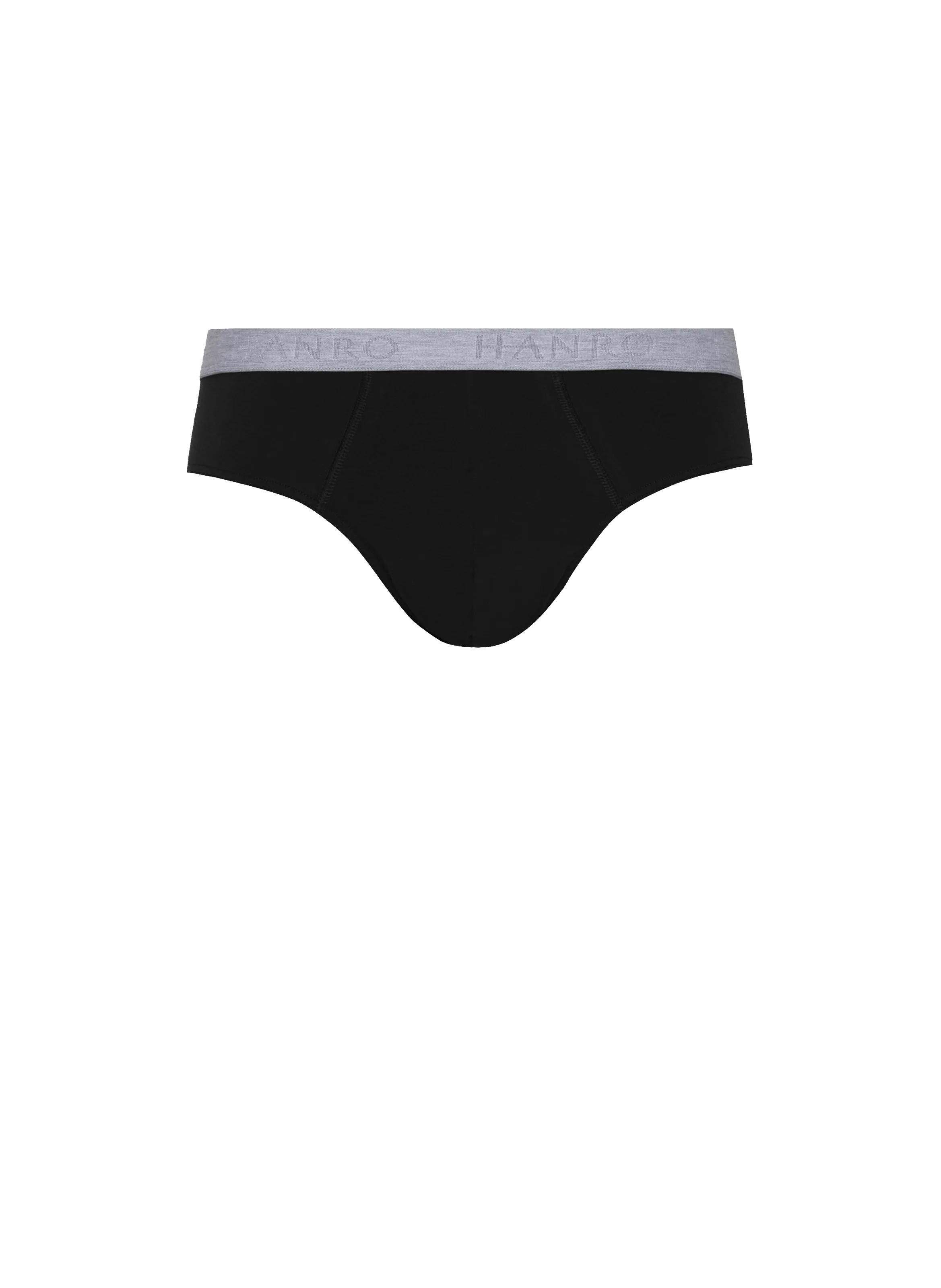 HANRO  Slip en coton stretch - Noir
