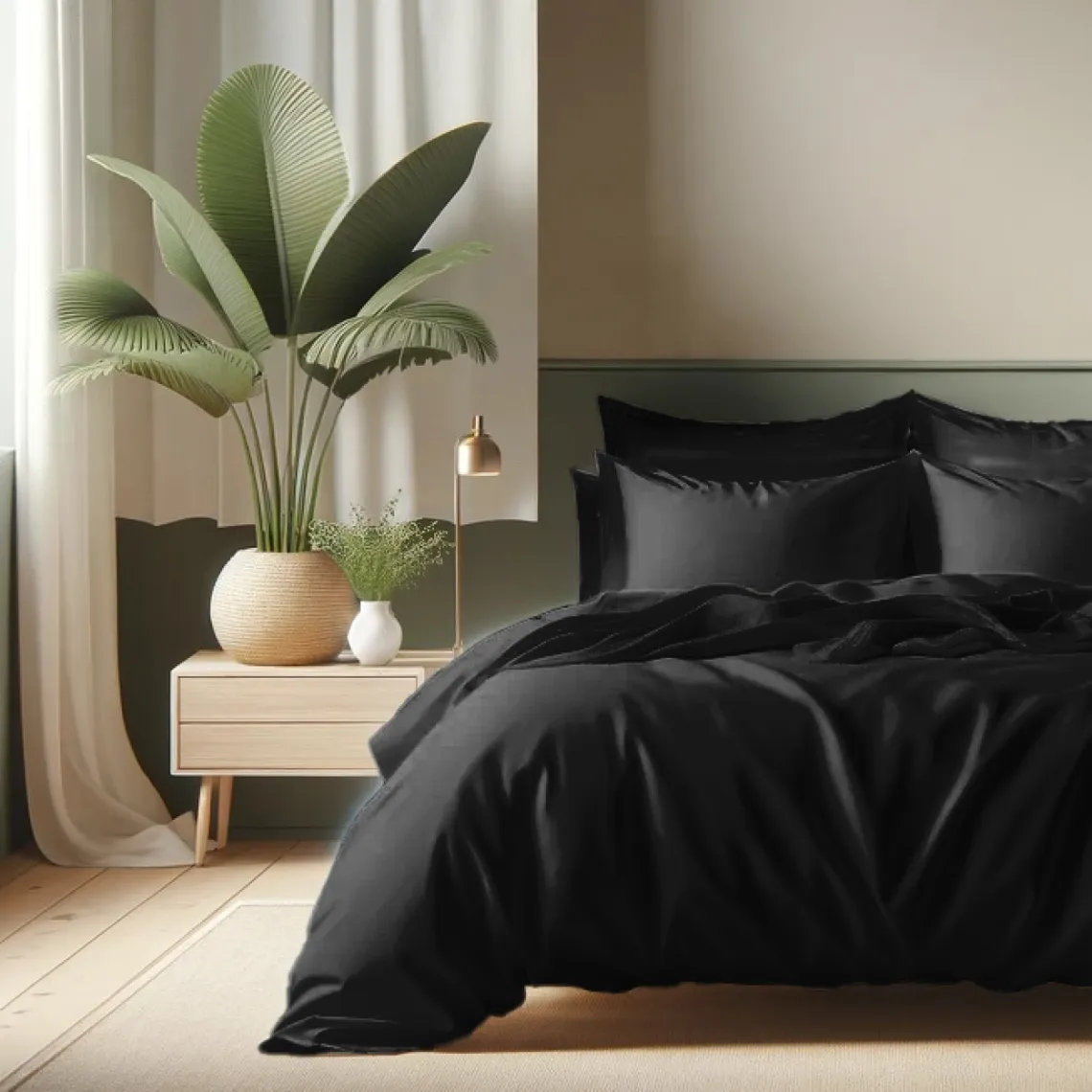 Housse de couette coton TERTIO® - Noir | Housse de couette 3 SUISSES