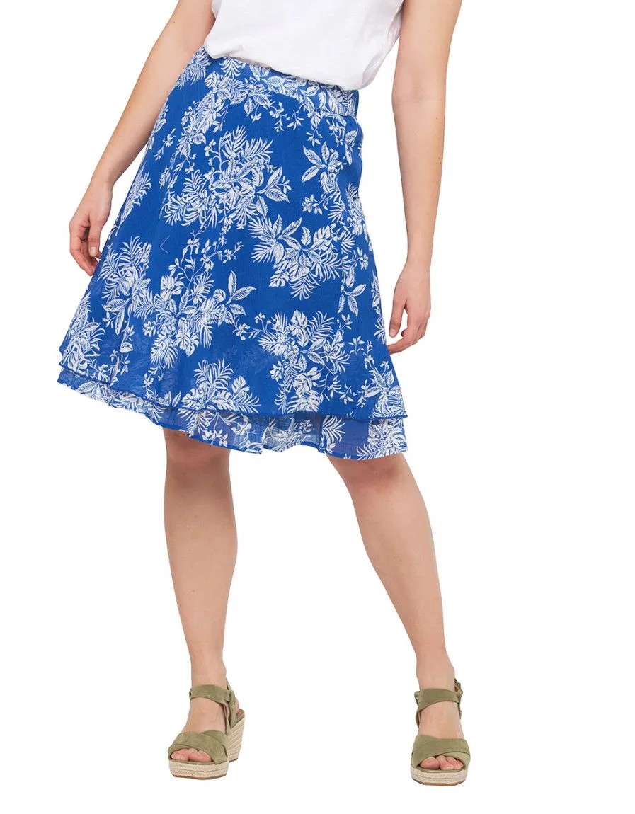 Jupe 100% coton bleu 