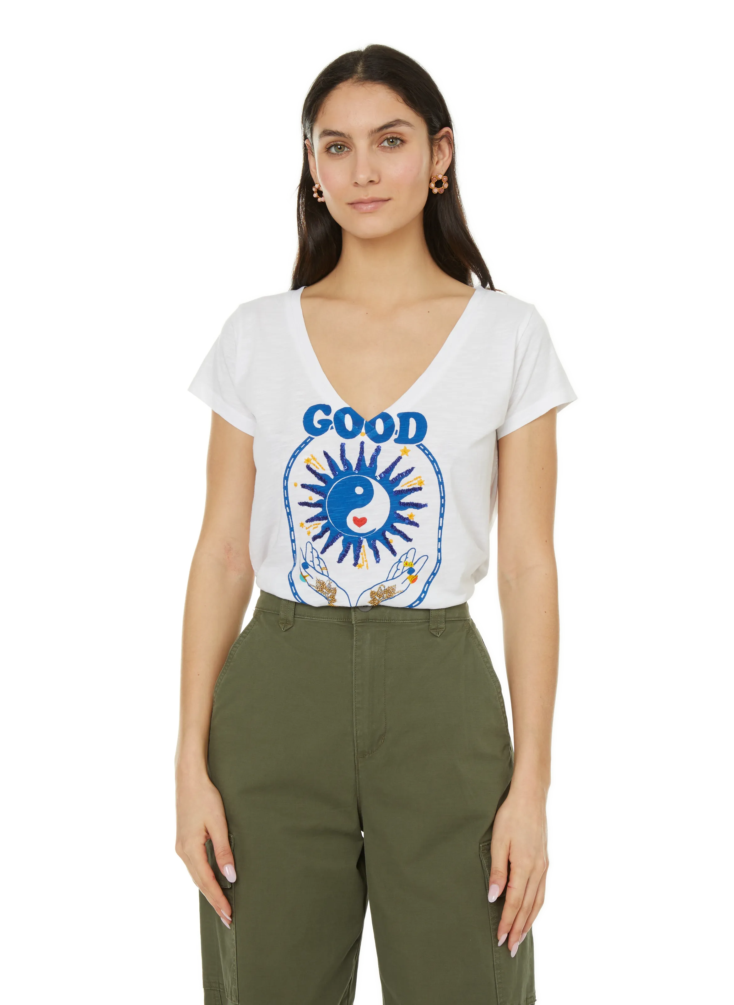 LEON & HARPER  T-shirt en coton - Blanc