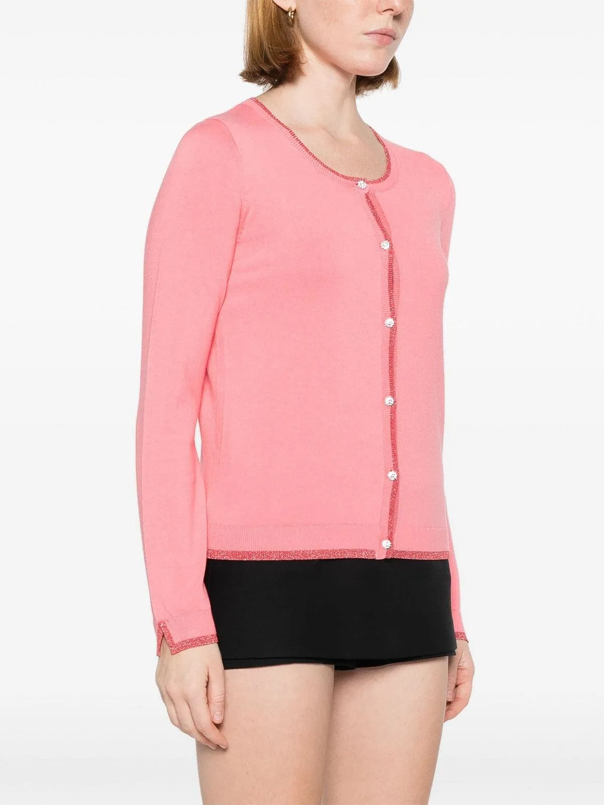 LIU JO WHITE Cardigan Femme MA4076MS49I 71736 Rose