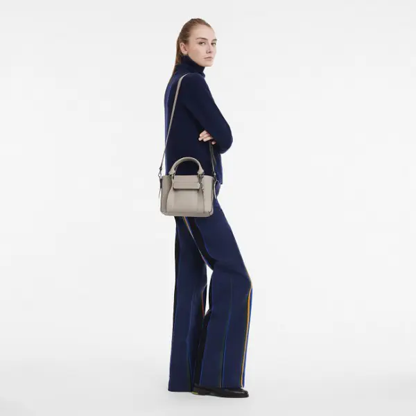 Longchamp - Sac Porté Main Longchamp 3D S Argile