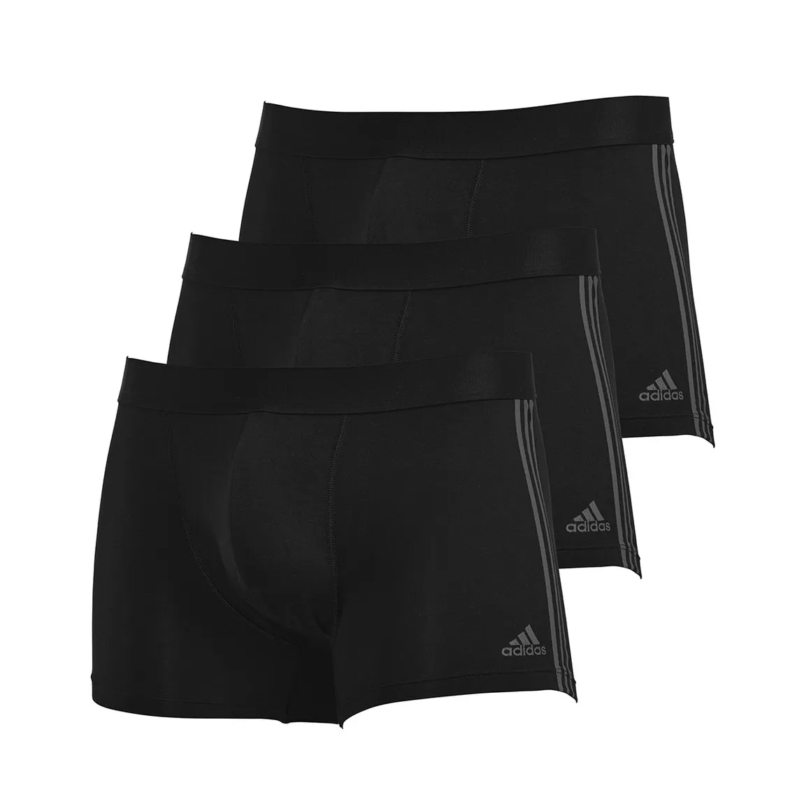 Lot de 3 boxers homme Active Flex Coton 3 Stripes Adidas noir | 3 Suisses
