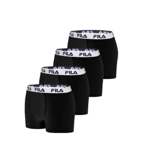 Lot de 4 Boxers Coton homme FU5016 Uni Fila