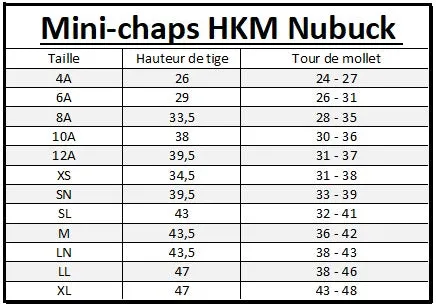 Mini-chaps d'équitation HKM Nubuck
