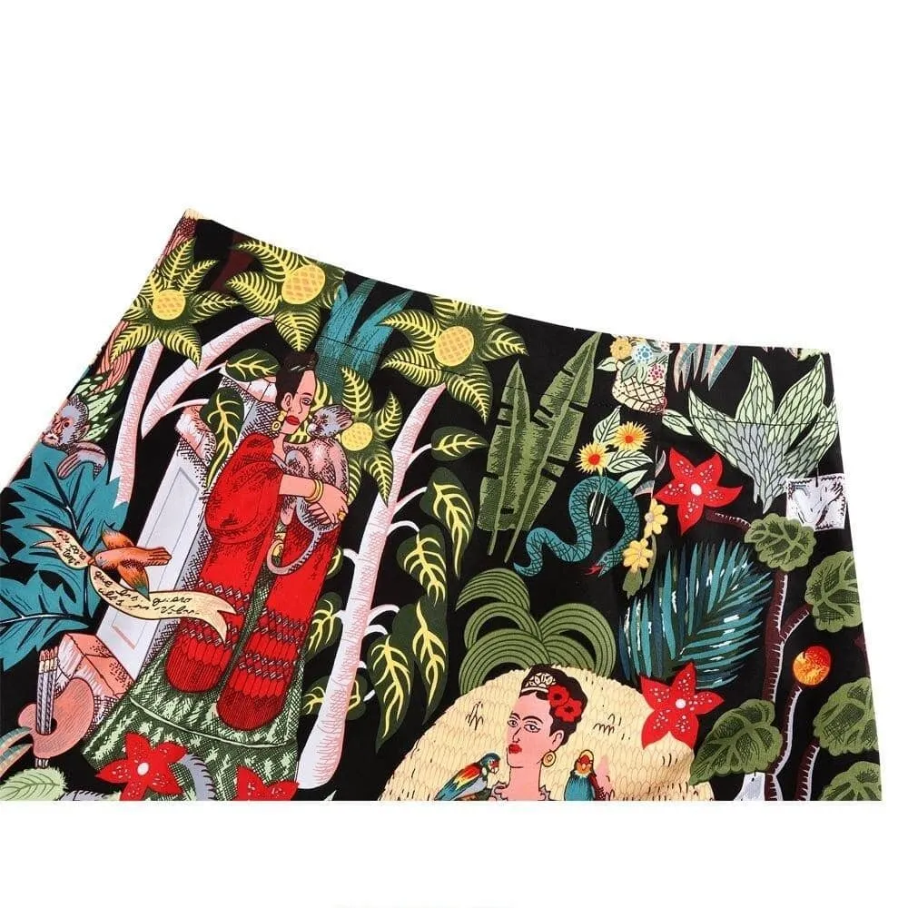 Mini Jupe Année 50 Frida Exotique