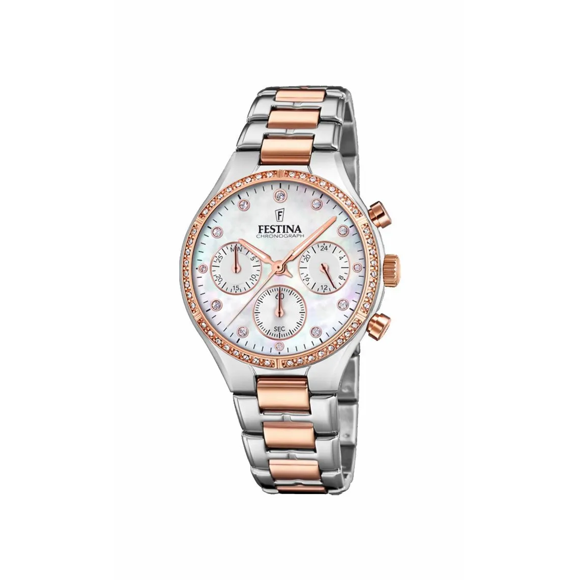 Montre Festina BOYFRIEND F20403-1 Femme-  BICOLORE ROSE CADRAN NACRE BLANCHE BRACELET BICOLORE ROSE  | 3 Suisses