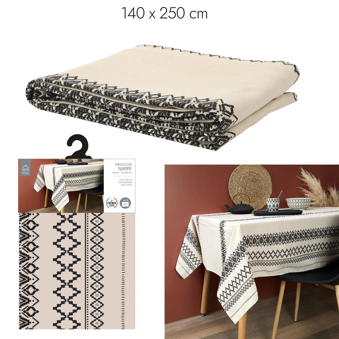 Nappe Coton Imprimé Ethnique | 3 Suisses