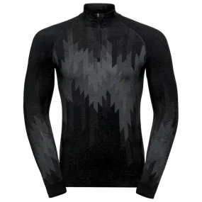 Odlo Kinship Performance Wool Warm 1/2 Zip - Maillot thermique homme | Hardloop