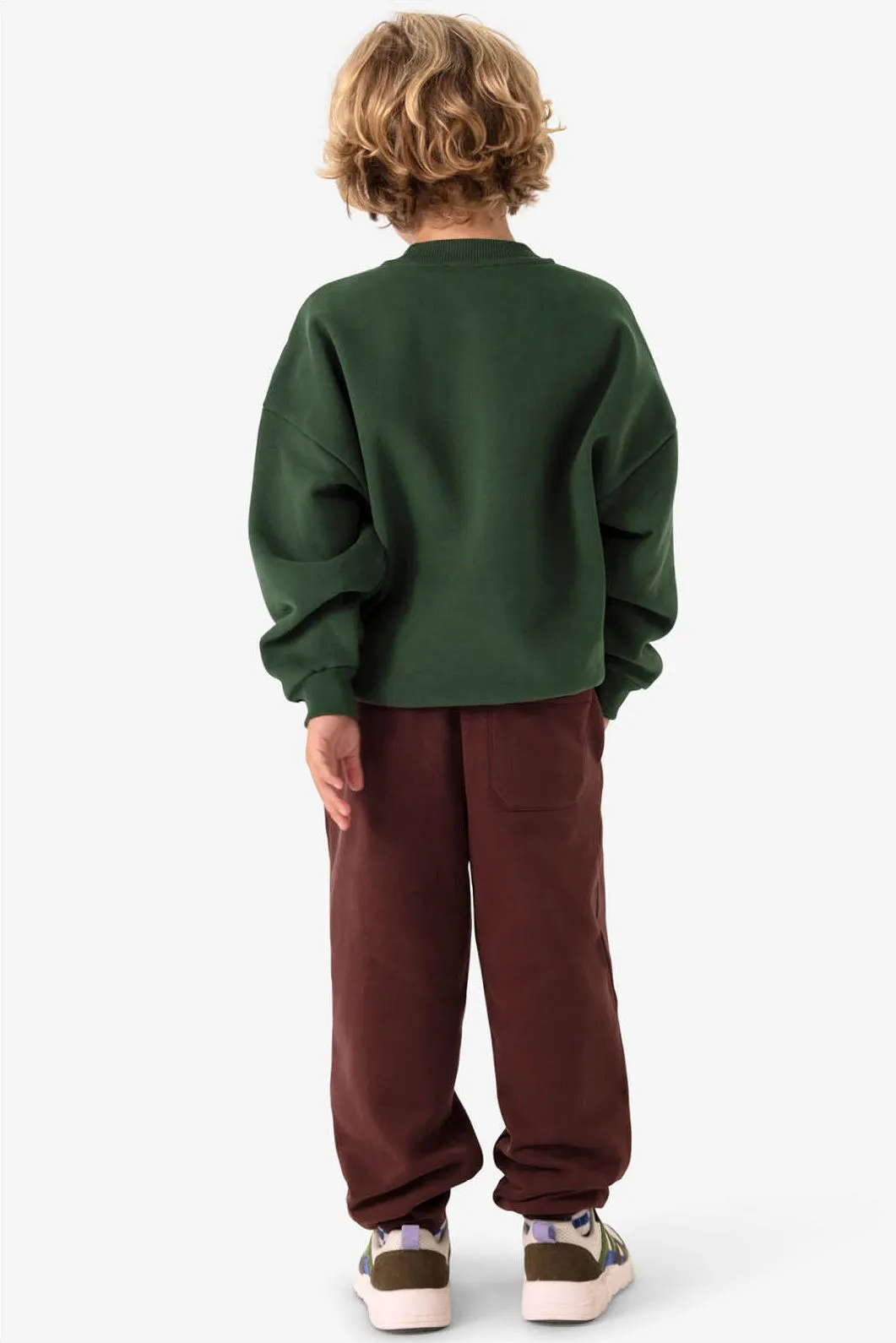 Pantalon de survêtement avec broderie - marron foncé