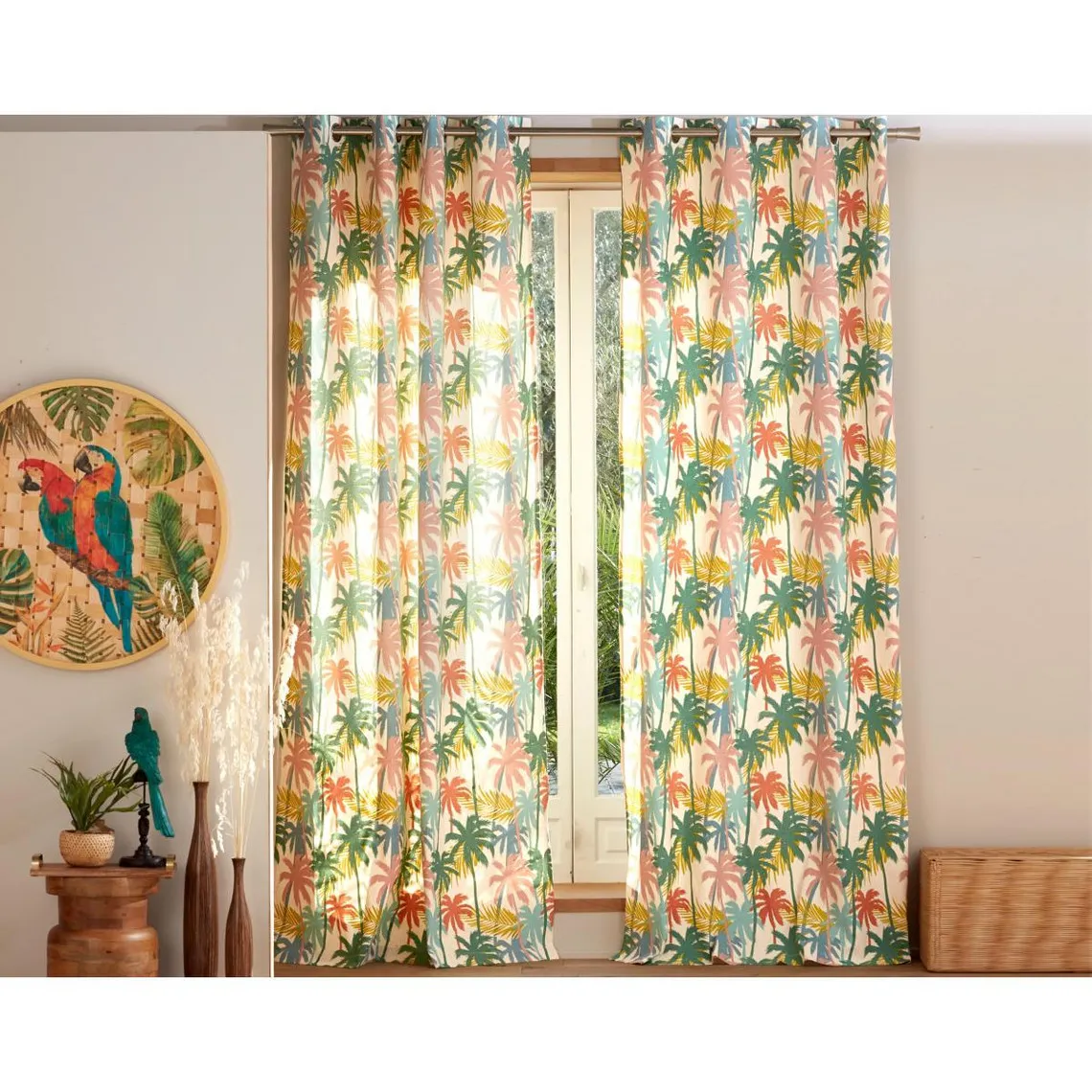 Rideau OASIS multicolore en coton | 3 Suisses