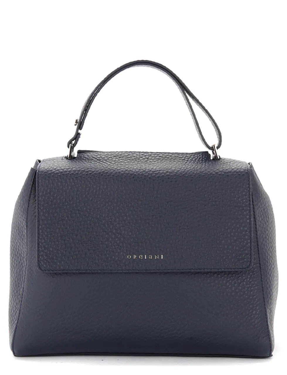 Sac porté épaule Orciani Sveva Soft Media en cuir bleu 