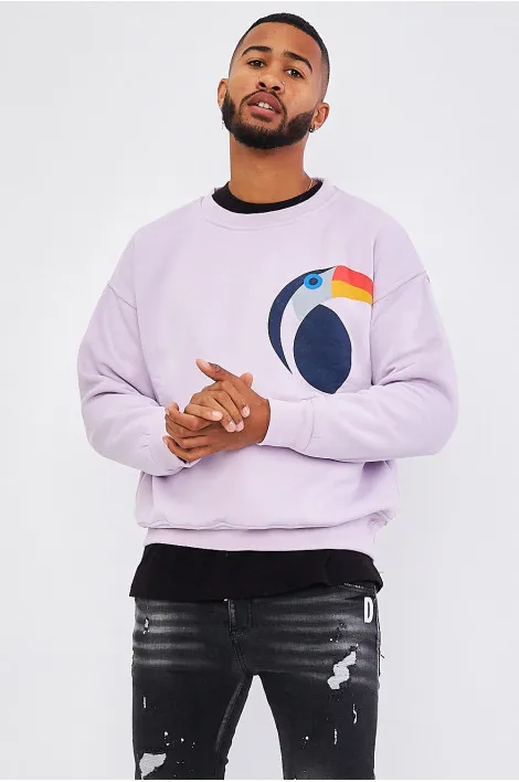 Sweat violet illustration toucan