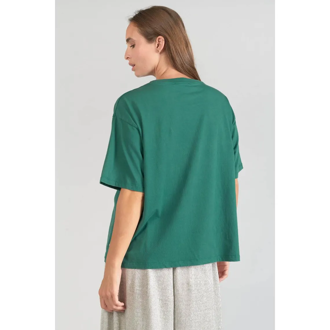 T-shirt Cassio vert sapin en coton | 3 Suisses