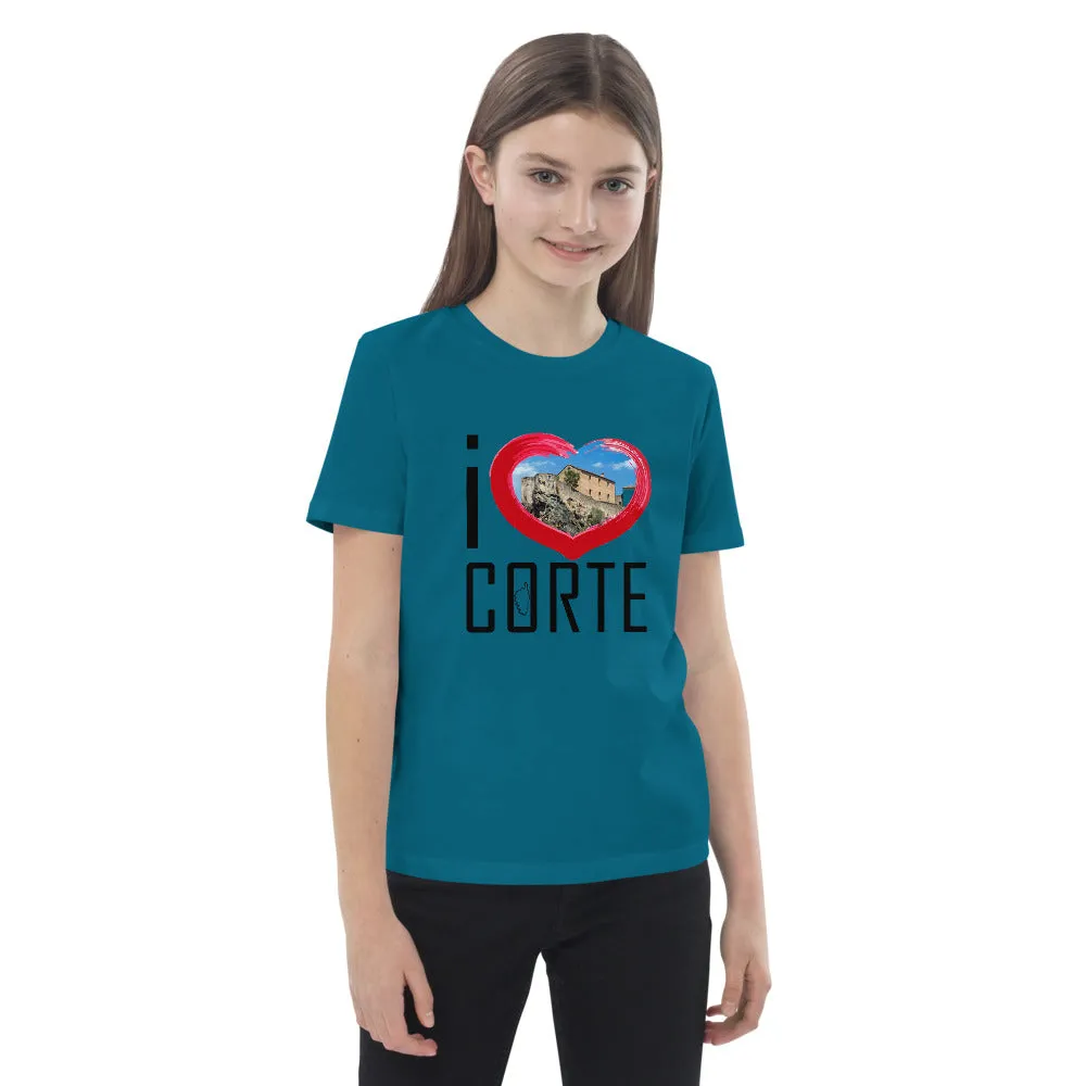 T-shirt en coton bio enfant I Love Corte