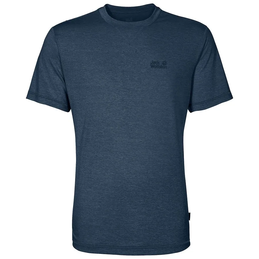 T-Shirt Jack Wolfskin Homme Crosstrail Thunder Blue