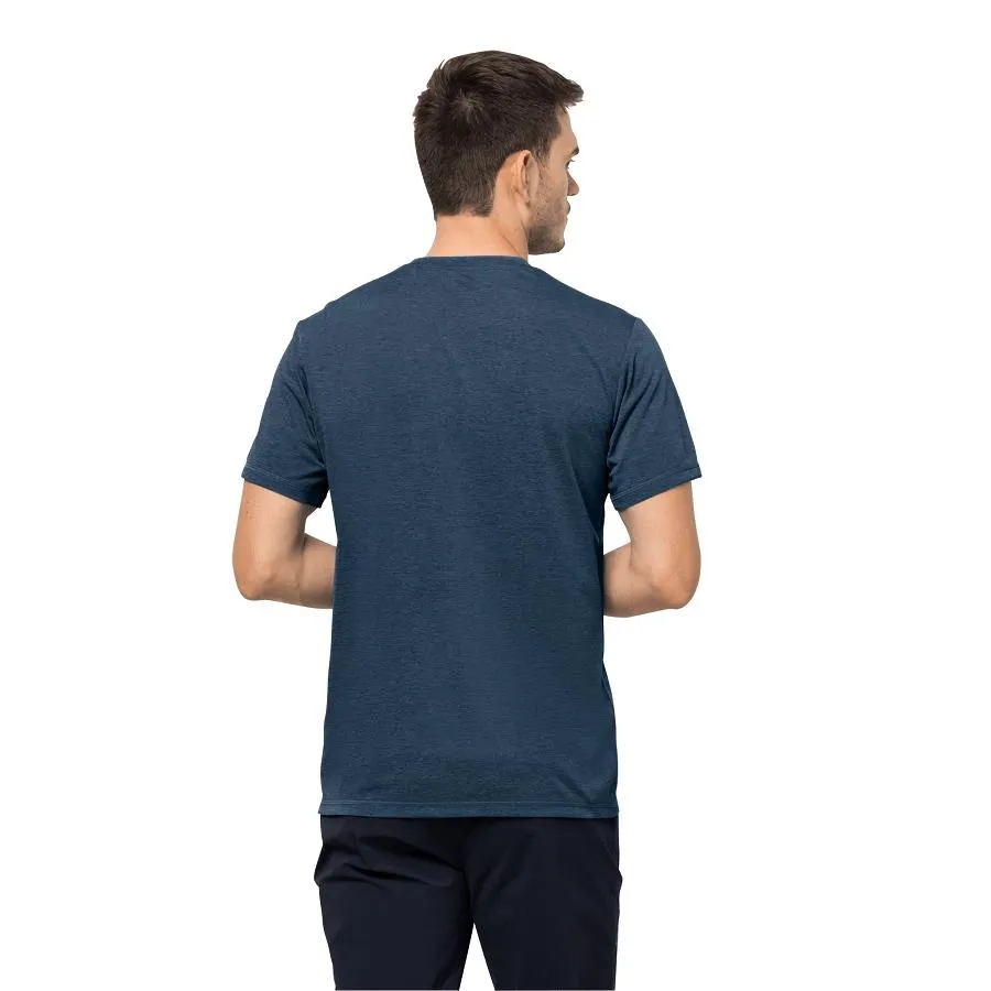 T-Shirt Jack Wolfskin Homme Crosstrail Thunder Blue