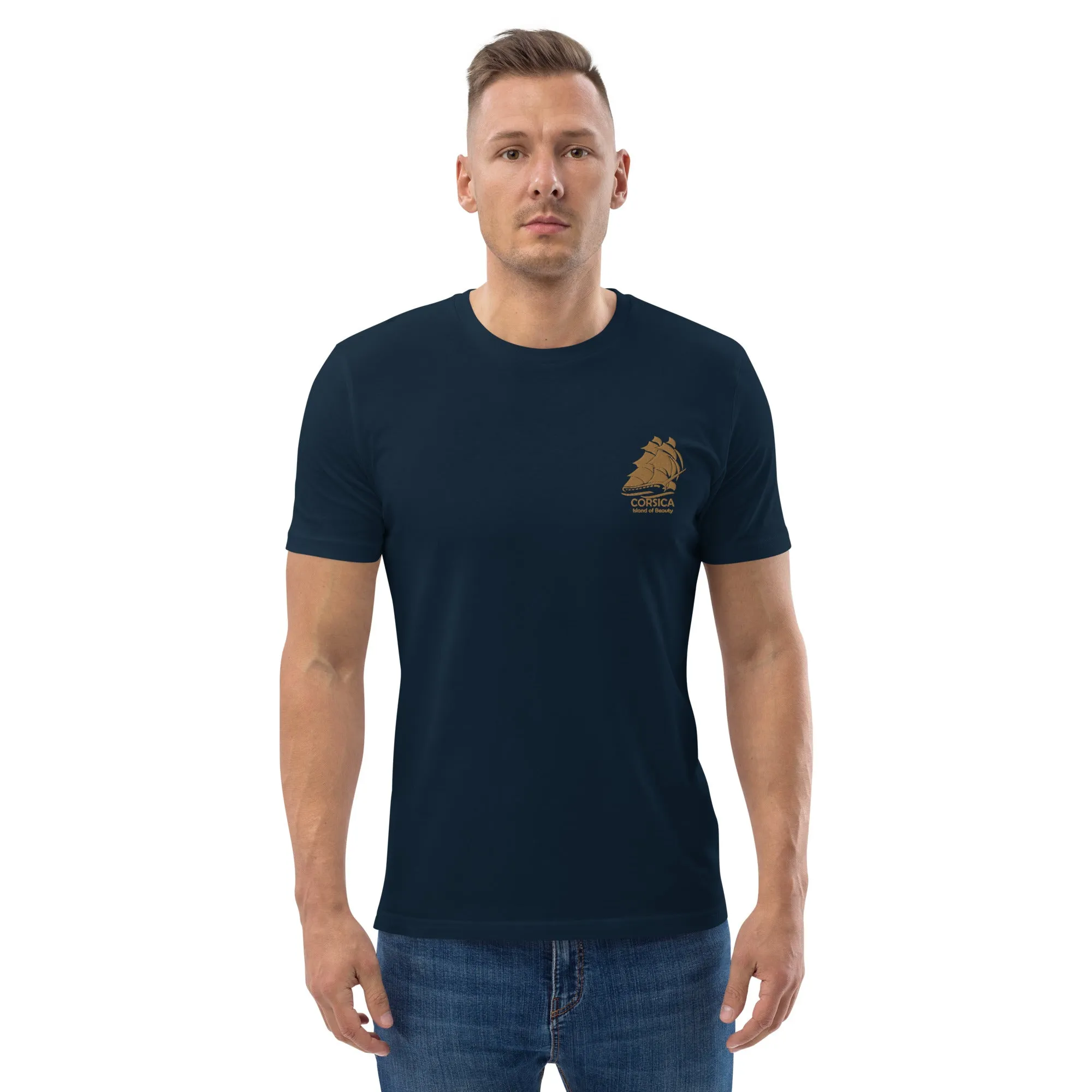 T-shirt unisexe en coton bio Brodé Corsica