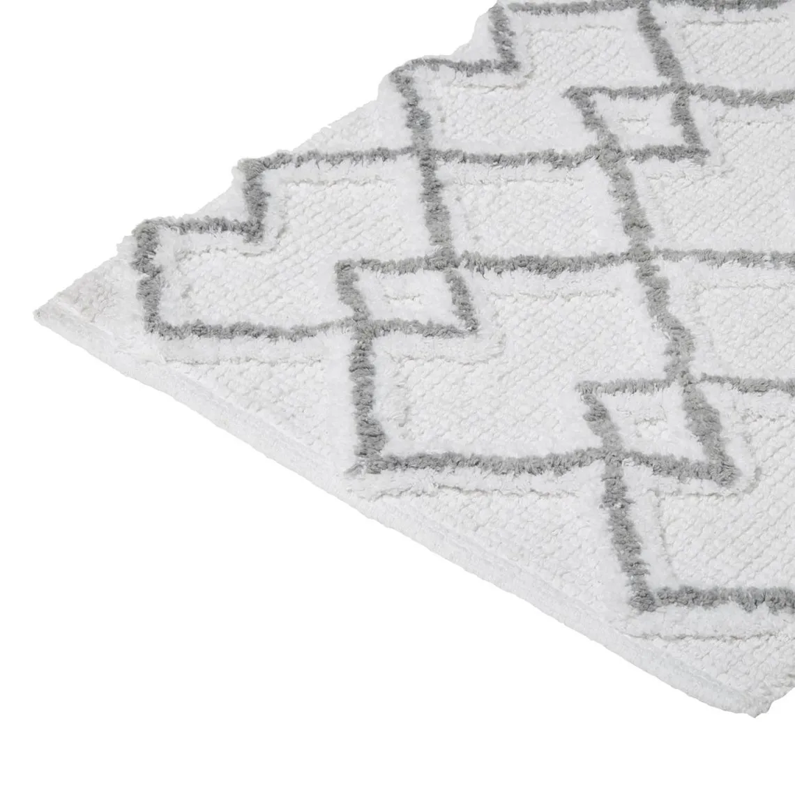 Tapis Coton Ethnique Gris 50 x 75 | 3 Suisses