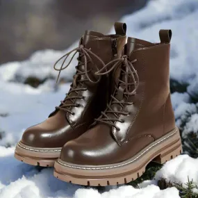 Tiffiny - Bottines rétro en fourrure avec doublure chaude