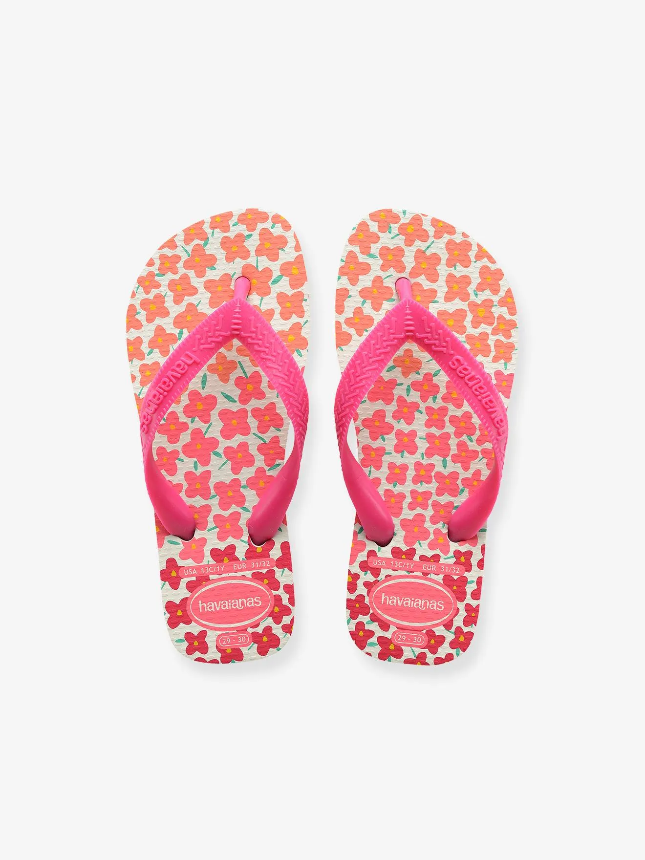 Tongs enfant Flores HAVAÏANAS rose imprimé - Havaïanas