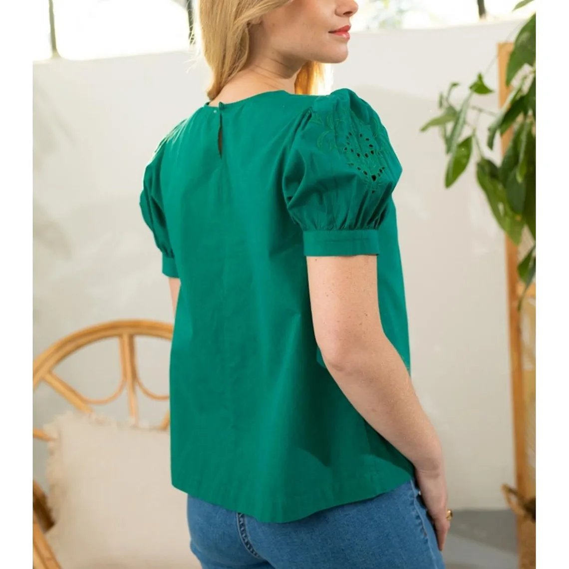 Top ARSENE vert en coton | 3 Suisses