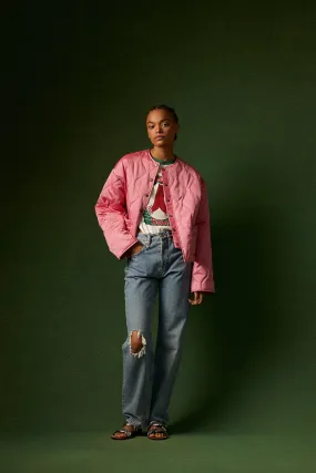 Veste bomber rose