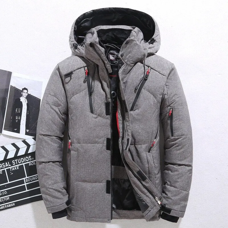 Veste d'hiver rembourrée avec capuche pour hommes